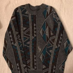 Vintage Retro Geometric Shimmer Sweater